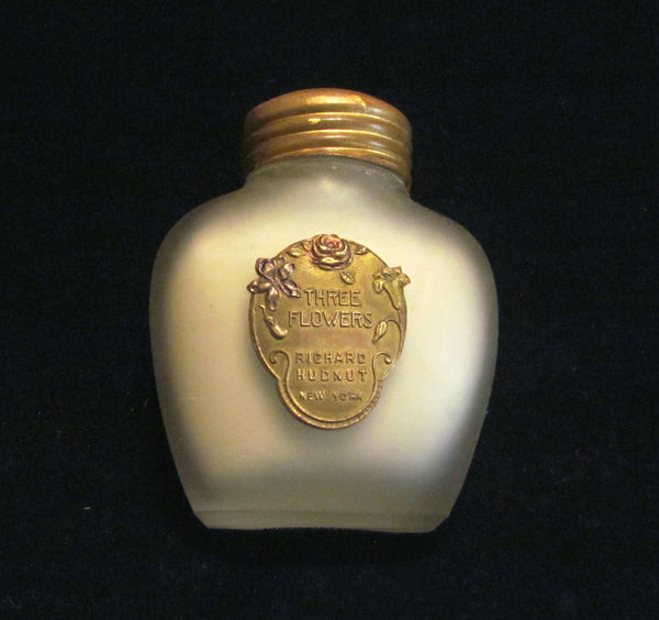 1920s Richard Hudnut Skin Sachet Bottle Vintage Three Flowers Perfume Bottle Full & Unused