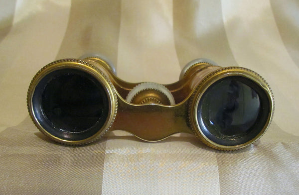 Antique LeMaire Fi Paris Opera Glasses 1800s Mother Of Pearl Binoculars Theater Glasses 1920s GrosGrain Box Purse