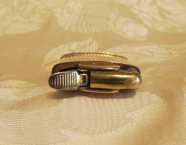 1940s Evans Baron Lighter Gold Art Deco Working Pocket Lighter