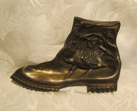 Art Nouveau Shoe Ashtray 1920s Brass Boot Ashtray