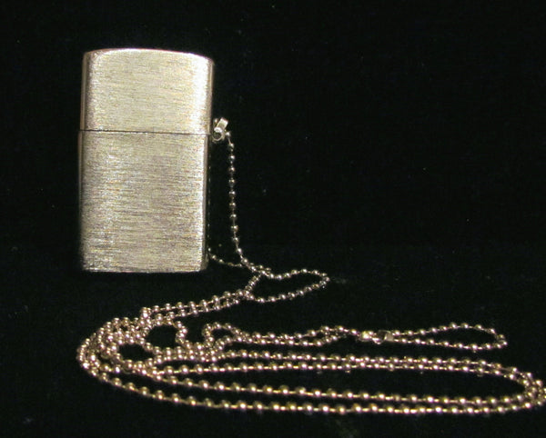 Vintage Rhinestone Lighter Necklace Sam Fink Inc. Sterling Chain Pendant Lighter Working Windproof