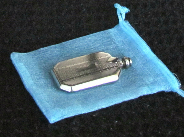 Antique Silver Perfume Flask Vintage Edwardian Perfume Bottle 1910s