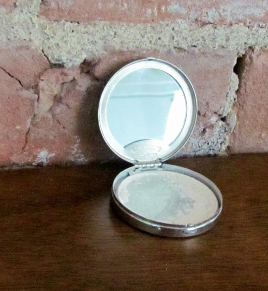 1916 Karess Woodworth Antique Silver Powder Compact
