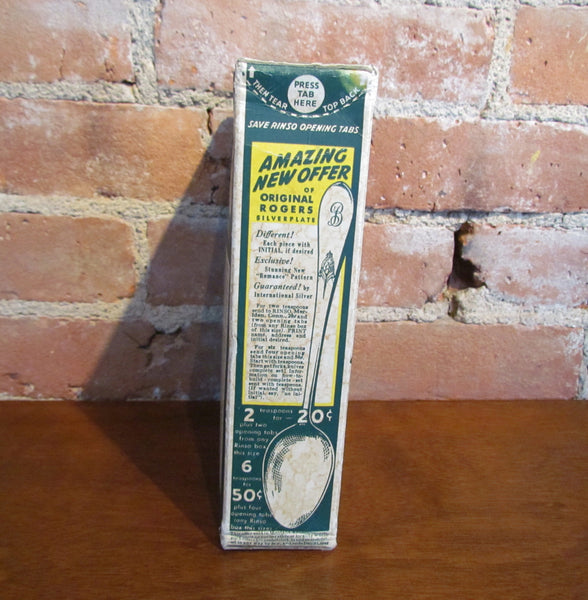 1940's Rinso Laundry Detergent Soap Box Rare Vintage Full Unused Laundry Soap