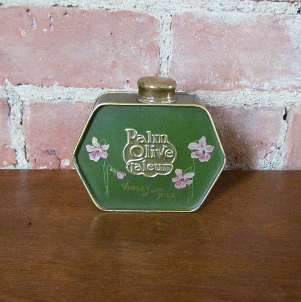 Violet Of The Nile Talcum Powder Tin Palm Olive 1919 Palmolive Tin Rare