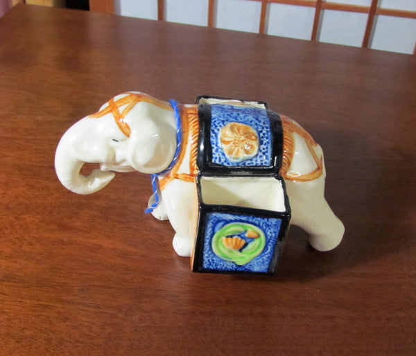 1940s Elephant Planter Desk Accessory Holder Made In Japan