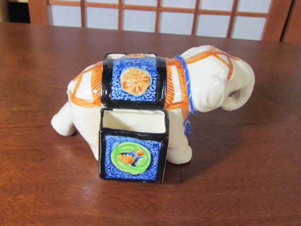 1940s Elephant Planter Desk Accessory Holder Made In Japan