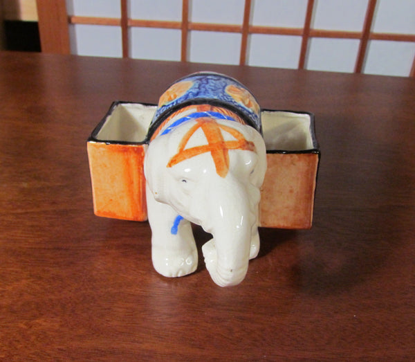1940s Elephant Planter Desk Accessory Holder Made In Japan