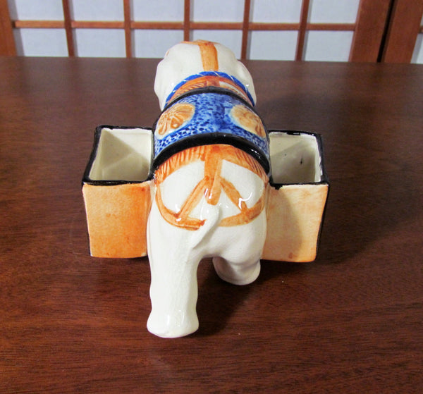 1940s Elephant Planter Desk Accessory Holder Made In Japan