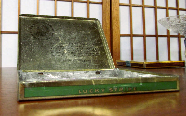 Lucky Strike Flat Fifties Tin Cigarette Box