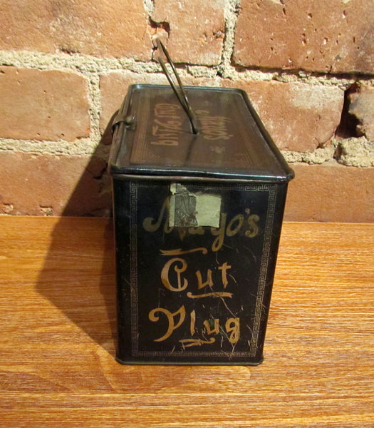 Mayo's Cut Plug Tobacco Tin Antique Advertising Metal Lunch Box/Pail