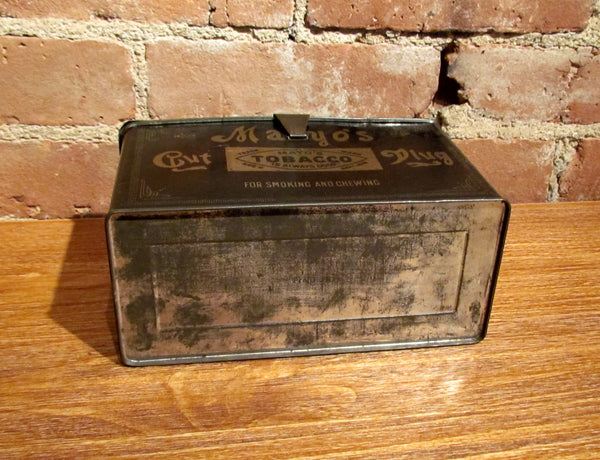 Mayo's Cut Plug Tobacco Tin Antique Advertising Metal Lunch Box/Pail