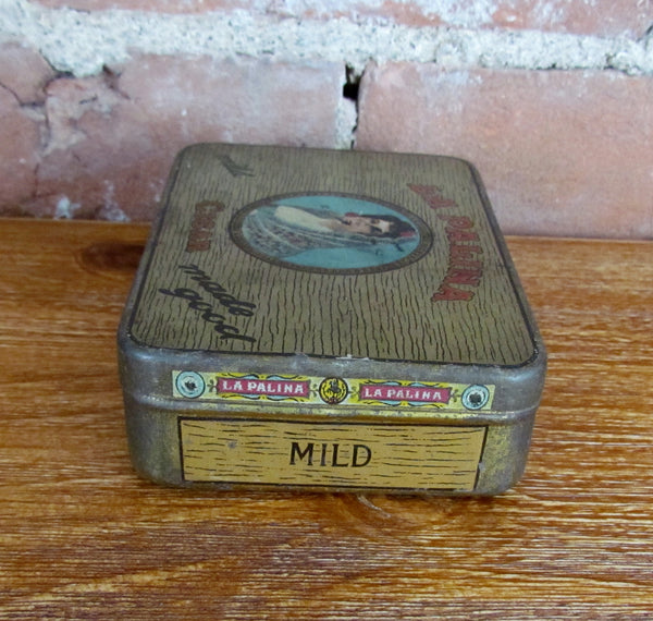 La Palina Senators Cigar Tin Antique Advertising Metal Box