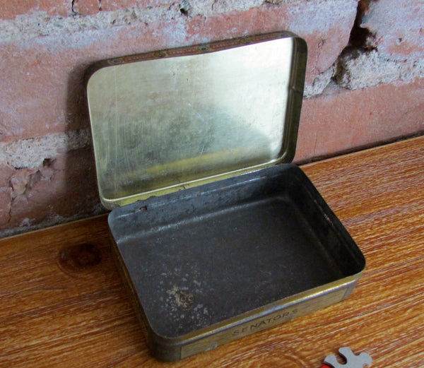La Palina Senators Cigar Tin Antique Advertising Metal Box