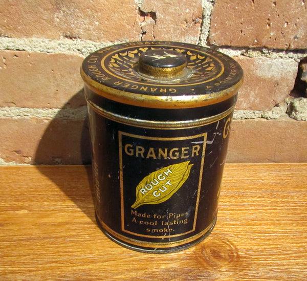 Granger Rough Cut Tobacco Tin Antique Advertising Metal Cannister
