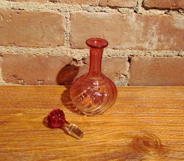 Baccarat Perfume Bottle Bamboo Tors Rose Teinte French Crystal