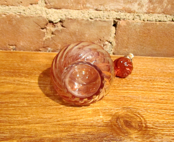 Baccarat Perfume Bottle Bamboo Tors Rose Teinte French Crystal