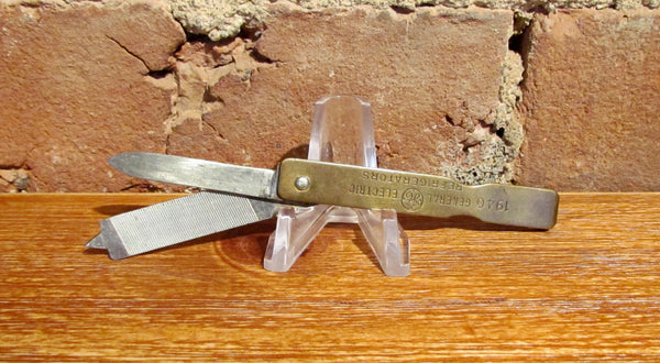 Rare 1940 General Electric Refrigerators Pocket Knife/Nail File