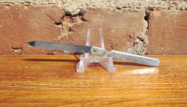 Rare Antique Zarfos Furniture Store Nail File Advertising Red Lion, PA