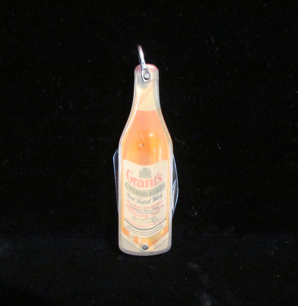Vintage Grants Finest Scotch Whiskey Pocket Knife Bottle Opener Figural Advertising
