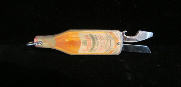 Vintage Grants Finest Scotch Whiskey Pocket Knife Bottle Opener Figural Advertising