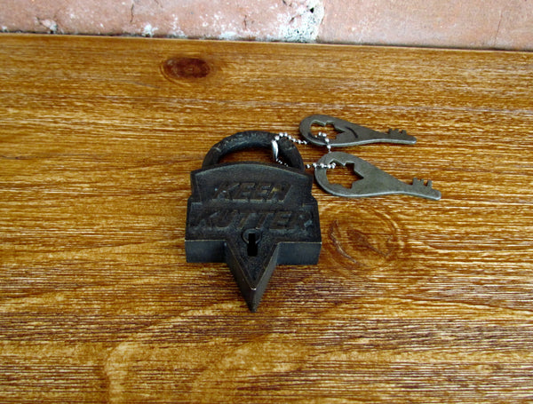 Antique Keen Kutter Brass Lock With Keys Patent 1906 St Louis