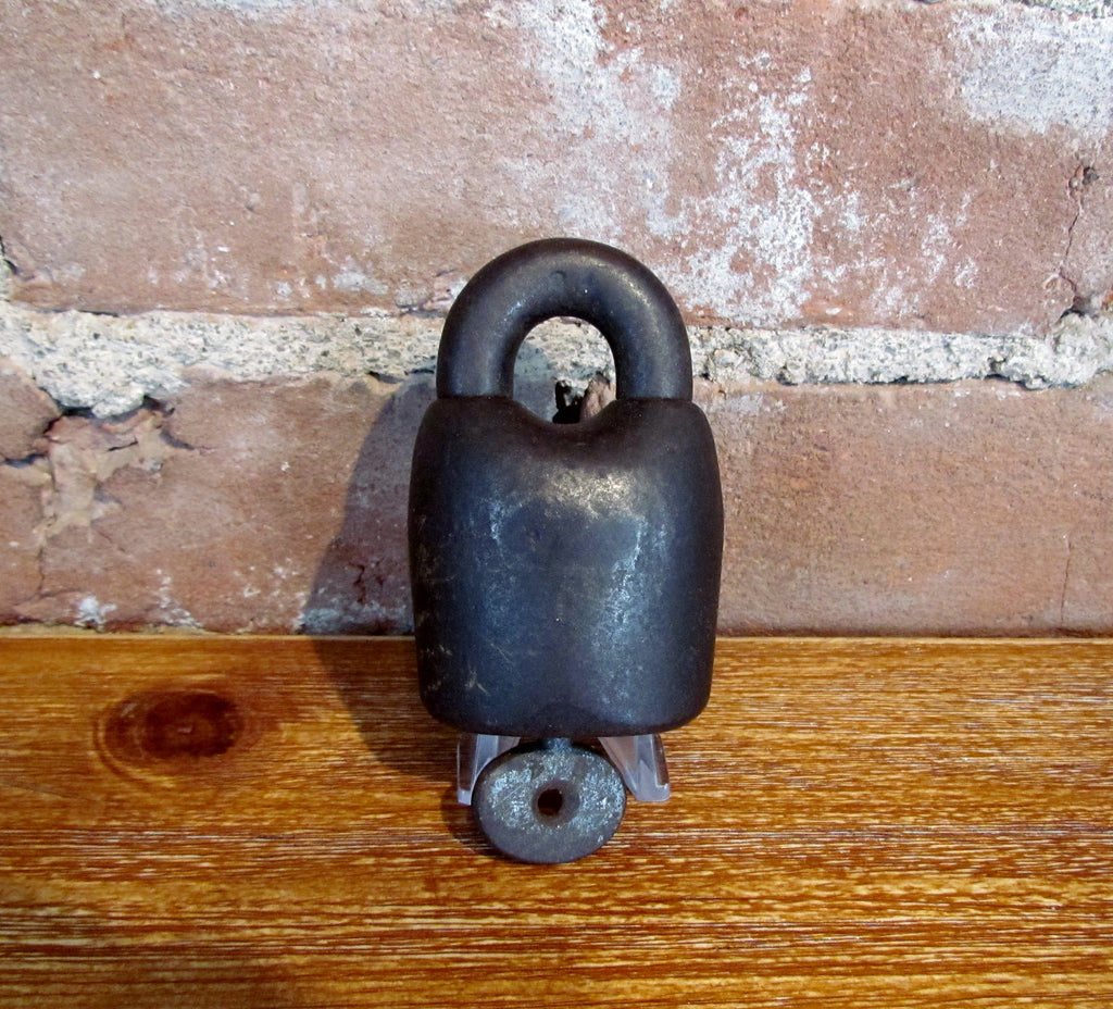 Antique Padlock With Key Rare Prison Style Lock