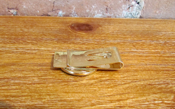 Vintage Las Vegas Money Clip Gold Tone Casino Dice