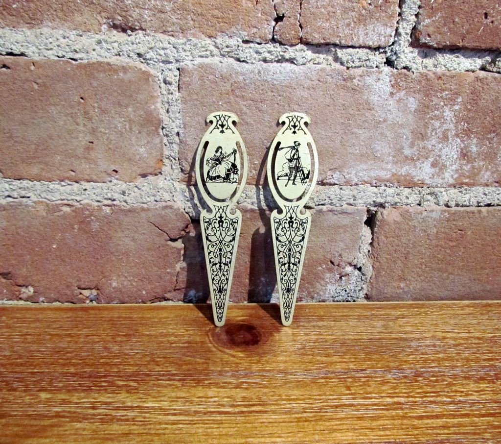 Antique Victorian Bookmarks Rare Collectible Pair