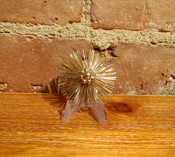 1950's Gold Starburst Brooch Mid Century Pin