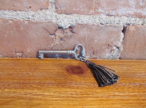 Antique Door Key And Tassel Skeleton Key Cabinet Key