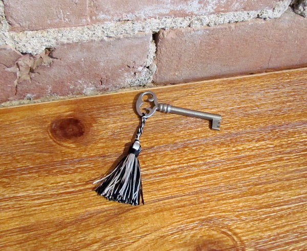 Antique Door Key And Tassel Skeleton Key Cabinet Key