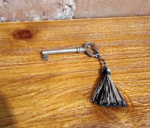 Antique Door Key And Tassel Skeleton Key Cabinet Key
