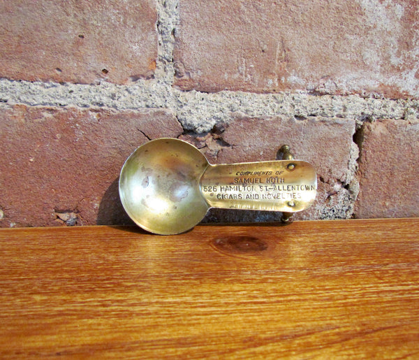 1930s Brass Pipe Holder Samuel Roth Cigars And Novelties Advertising Pipe Rest Hamilton St Allentown