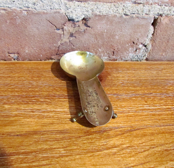 1930s Brass Pipe Holder Samuel Roth Cigars And Novelties Advertising Pipe Rest Hamilton St Allentown