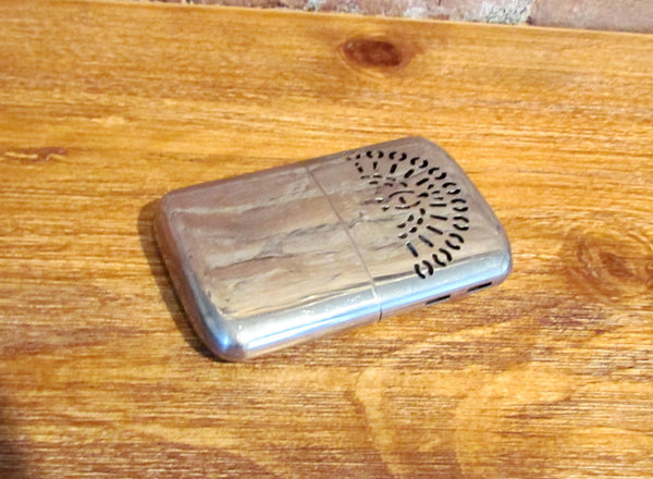 1950's Western Field Giant Size Chrome Handwarmer Peacock Design