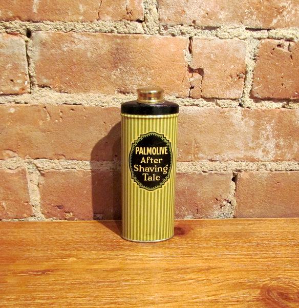 Antique Palmolive After Shaving Talcum Powder Tin Full