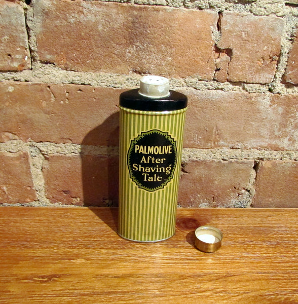 Antique Palmolive After Shaving Talcum Powder Tin Full