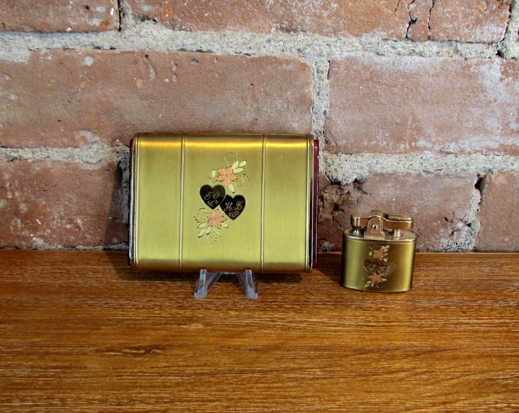 Vintage Klix Marathon Cigarette Case & Lighter Boxed Set