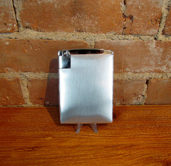 1960's Ronson Escort Silver Cigarette Case Lighter In Original Box