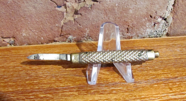 Rare Antique Glepen Co USA Pocket Knife Push Button Open/Close