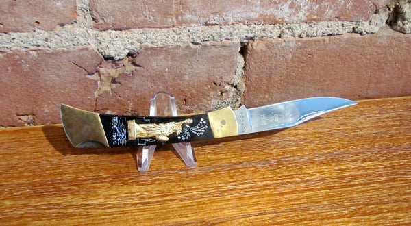 1986 Statue Of Liberty 24K Gold Overlay Centennial Commemorative Pocket Knife NIB