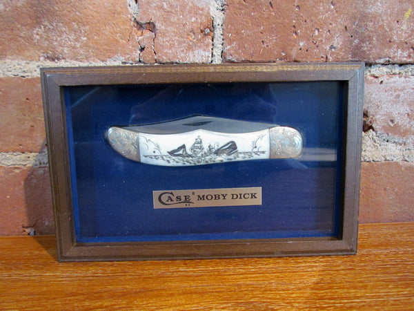 Case Moby Dick Pocket Knife Handcrafted Bone Scrimshawed