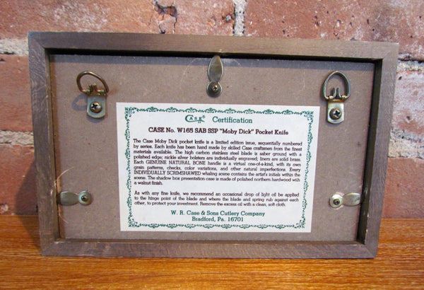 Case Moby Dick Pocket Knife Handcrafted Bone Scrimshawed