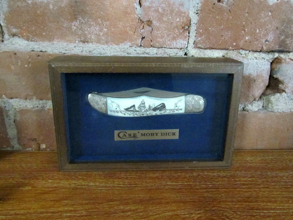 Case Moby Dick Pocket Knife Handcrafted Bone Scrimshawed