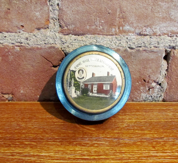 Antique Jennie Wade House Sewing Thread Tin Civil War Souvenir