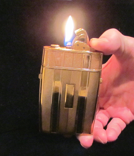1940's Evans Cigarette Case Lighter Gold Working Original Box Stunning Condition
