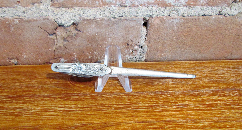 Art Nouveau D. Peres Solingen Germany Floral Letter Opener Pocket Knife Rare