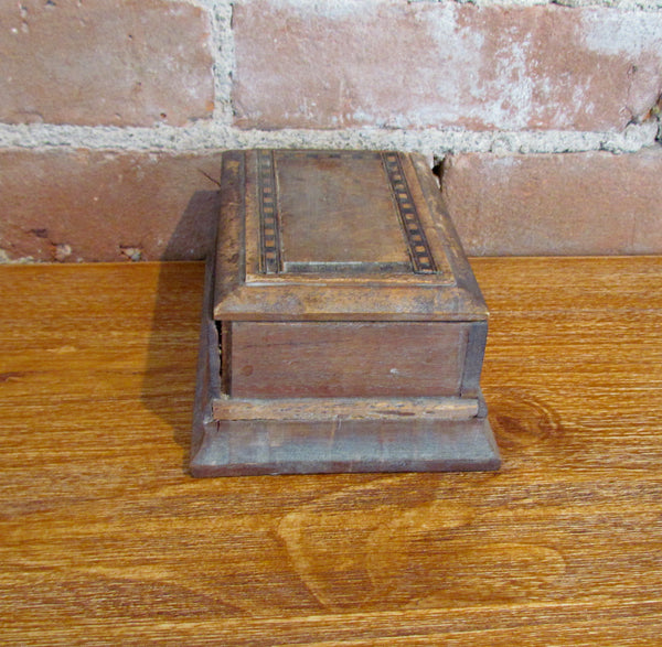 1920's Mission Style Wooden Cigarette Box Craftsman Rustic