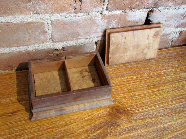 1920's Mission Style Wooden Cigarette Box Craftsman Rustic